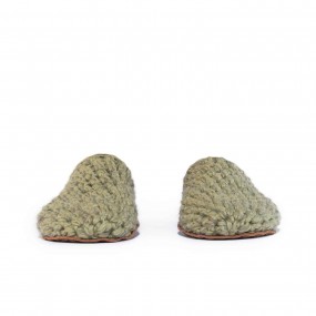 Winter Moss Bamboo Wool Slippers