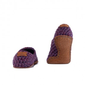 Lavender Bamboo Wool Slippers